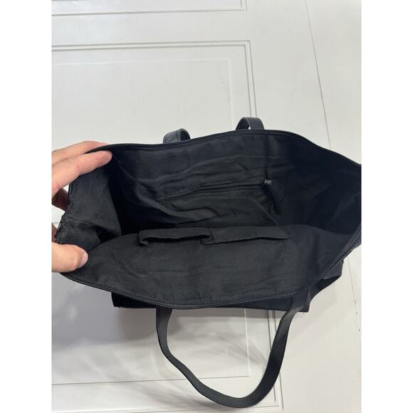 BOTKIER New York Bond Tote Bag Purse Black Nylon Carry All Shoulder Bag - Picture 4 of 5